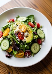 Vibrant and Balanced Healthy Salad, Fresh Ingredients