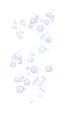 Vertical Cute 8bit Retro Game Style Purple and Cyan Bubble Illustration with Transparent Background