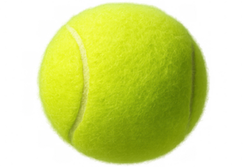 Tennis ball isolated on transparent background illustrating sport, game, and recreation concepts