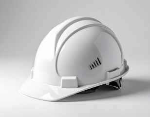 Fototapeta premium High-quality safety helmet on white background, isolated, protective headgear for construction and industry