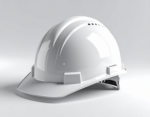 Fototapeta premium High-quality safety helmet on white background, isolated, protective headgear for construction and industry