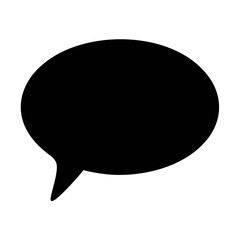Isolated black speech bubble vector illustration for communication and social media design needs
