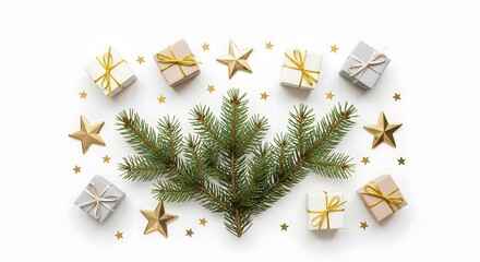 Minimalist Christmas Flat Lay