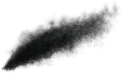 Dynamic black fine smoke illustration Black Smog Black fog smoke Grey smoke puff, white background and studio with no people with fog in the air. Transparency only in vector PNG format.