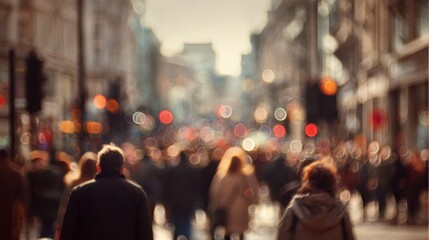people in bokeh street of london no logos no brands ar 169