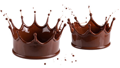 Chocolate crowns, splash, rich, brown