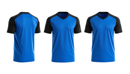 Blue shirt with black sleeves mockup