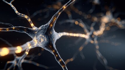 Deep brain stimulation DBS technology influencing neural pathways with glowing connections showing advanced neurotechnology for Parkinson disease tremor epilepsy and neurological disorder treatment.