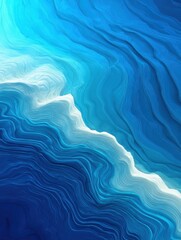 Obraz premium abstract blue wave pattern design elegant subtle ocean background texture modern sea graphic illustration digital art print wallpaper design soft hues