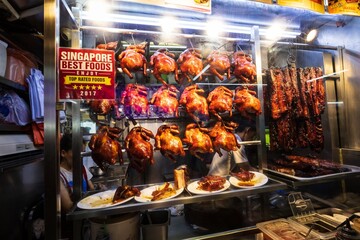 Golden Roast: Singapore Food Stall Showcasing Crispy Duck