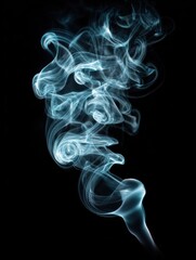 abstract smoke swirls on black