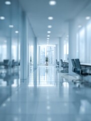 a blurred background of an empty contemporary office space sets scene for a professional environment with clean lines and modern design 