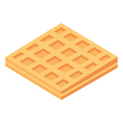 Square Waffle Vector Illustration in Flat Design