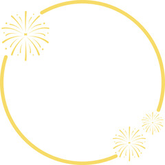 New Year Frame with Firework 