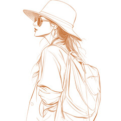 cartoon doodle vector illustration of street style photography