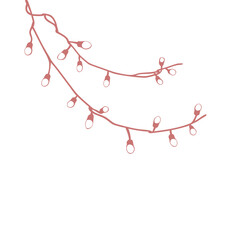 concept vector illustration of winter fairy lights