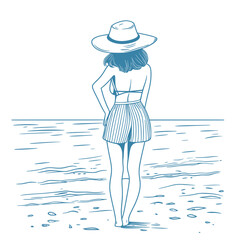 flat flat concept illustration of playful beach shorts