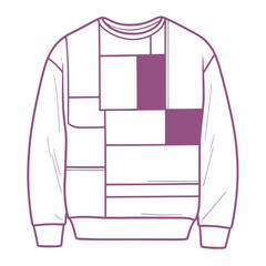 vector flat concept illustration of sweatshirt with bold stripes