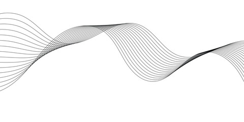 simple flowing wave line art for banner poster background.