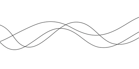 simple three wave line design for banner poster background. © kowsar