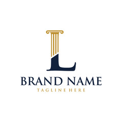 Alphabet Letter Justice Luxury Logo Vector