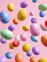 colorful easter eggs png solid coloured easter eggs falling down isolated happy easter eggs png festive and vibrant design for easter promotions easter egg top view flat lay isolated