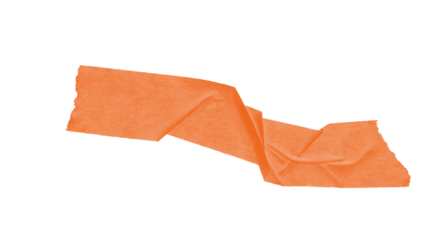 orange torn paper isolated