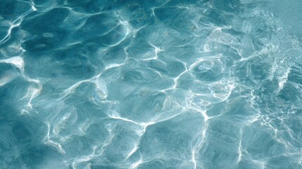 Fototapeta premium A texture of water, pool, ripples, caustics, top-down