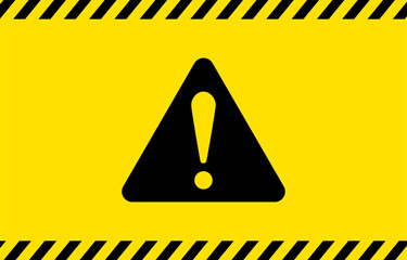 危険、注意、警告等を表す黄色と黒のイラスト