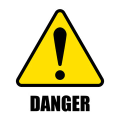 危険を表す黄色と黒のアイコンイラスト