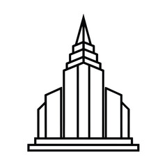 vector illustration of a building design art icon logo