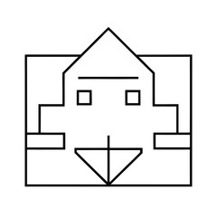 house sketch vector illustration symbol business home art design icon logo