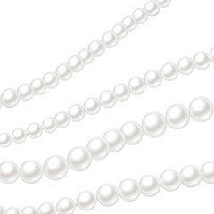 Obraz premium PNG Elegant Pearl Strand Arrangement: A delicate arrangement of lustrous pearls, strung together to create a timeless display of elegance and sophistication.