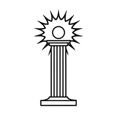vector illustration of a column design icon logo symbol 