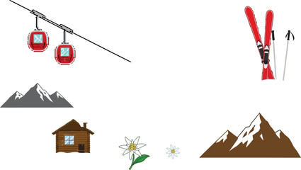 Explore majestic Mont Blanc with scenic gondola rides and thrilling ski adventures, a winter wonderland getaway destination for families and adventure seekers © muhammad