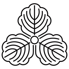 家紋です。総陰三つ柏といいます。