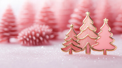 Christmas tree in snow. Christmas tree decoration
