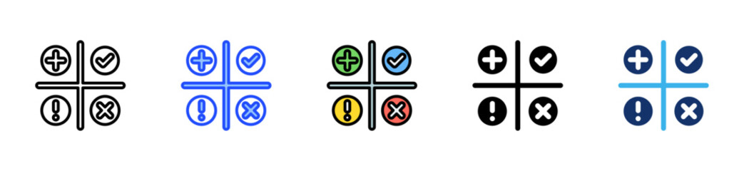 Swot Analysis Icon Collection With Multiple Styles