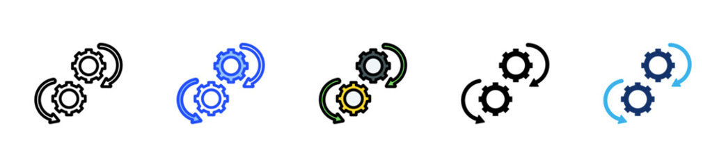 Cause And Effect Diagram Icon Collection With Multiple Styles