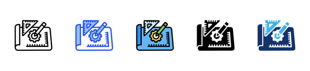 Design Prototyping Icon Collection With Multiple Styles