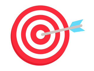 Target With Blue Arrow Symbolizing Business Goal Achievement And Marketing Success