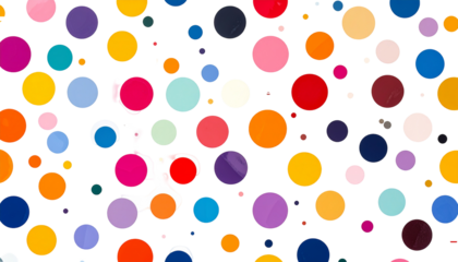 Colorful circles on a black background