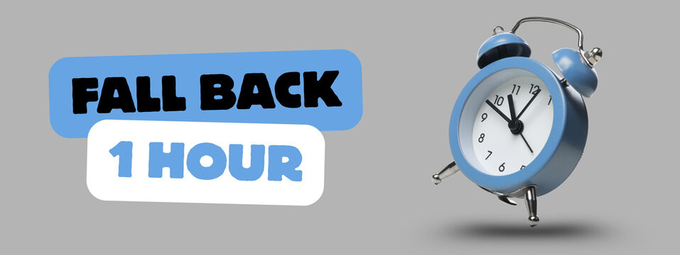 Clock positioned to show the fall back time change