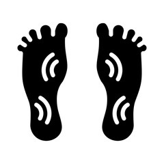 Reflexology Icon - Solid Black