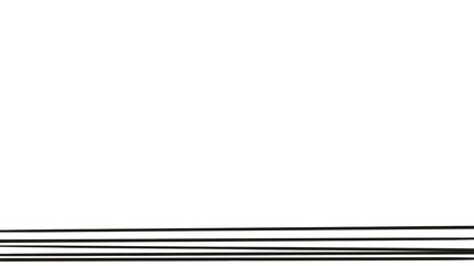 A horizontal stripe consists of many lines. The object moves back and forth across the horizon.