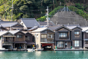 伊根の舟屋　町並み