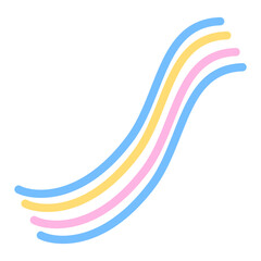 Pastel colored wavy lines