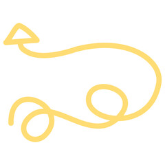 Hand drawn curvy arrow