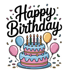 birthday cake with candles