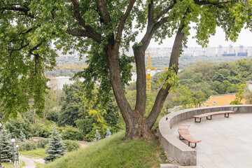 City view of the city in park of eternal glory in Kyiv, Ukraine